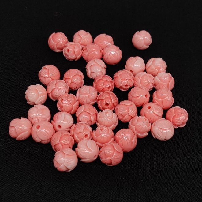 Synthetic sale coral beads