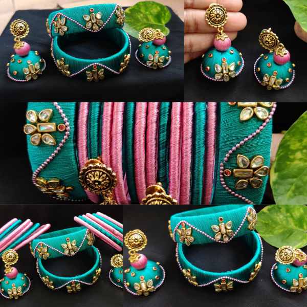Silk Thread Earring - Silk Thread Ear Ring Price Starting From Rs 70/Unit.  Find Verified Sellers in Goa - JdMart