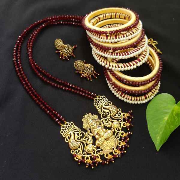 double layer silk thread necklace