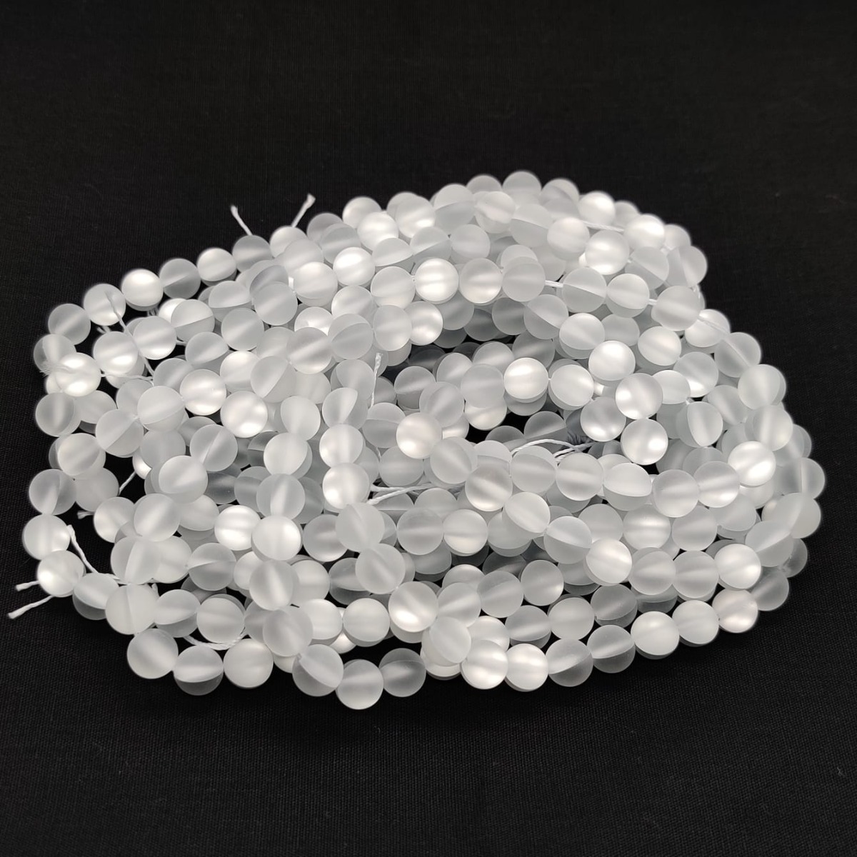 Natural White Glossy Angel Aura Quartz Gemstone Round Beads Grade A Sold by  15 Inch Strand Size 6mm 8mm 10mm 