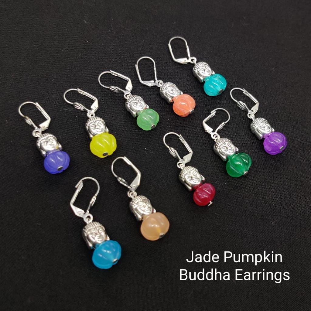 Jade Pumpkin Buddha Earrings Assorted Pack Of 10 Pairs